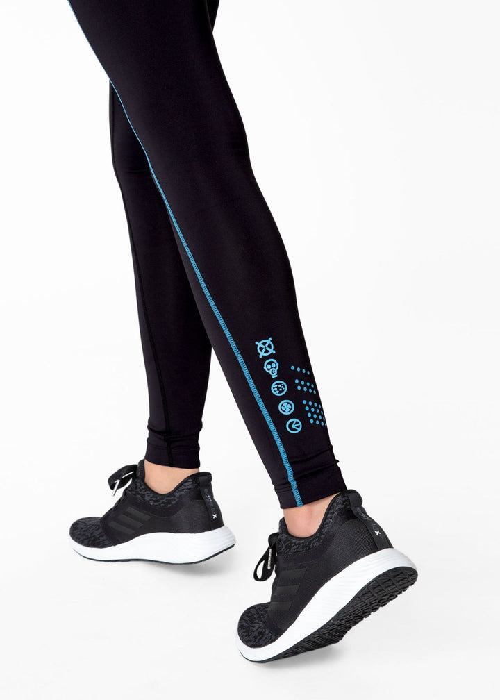 Womens Subzero Blue/Black Full Tights
