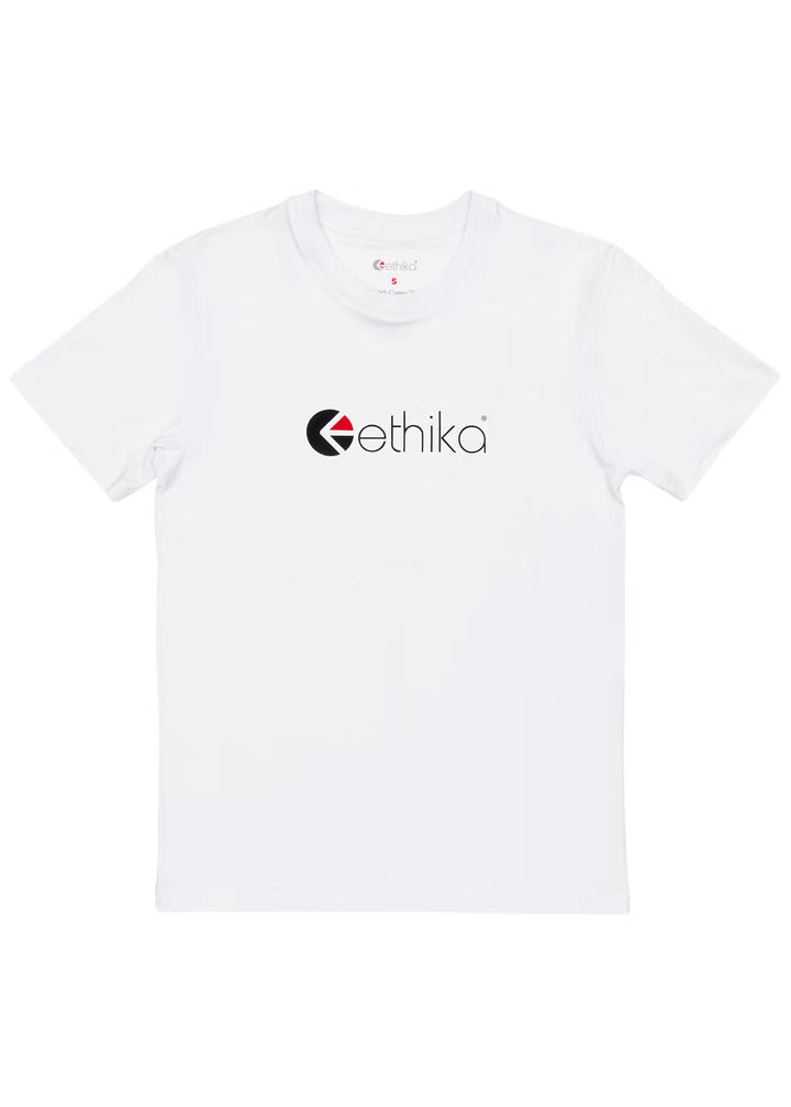 Womens Matte Modal Logo Tee White