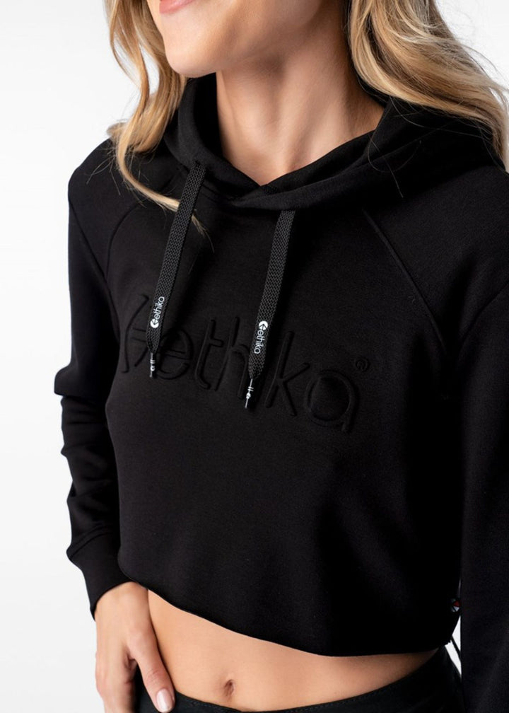 Women's Cropped Hoodie Black