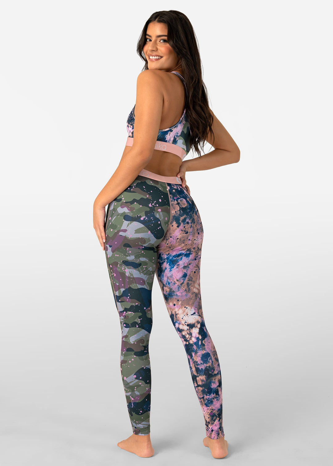 Womens Upcycled Camo Leggings