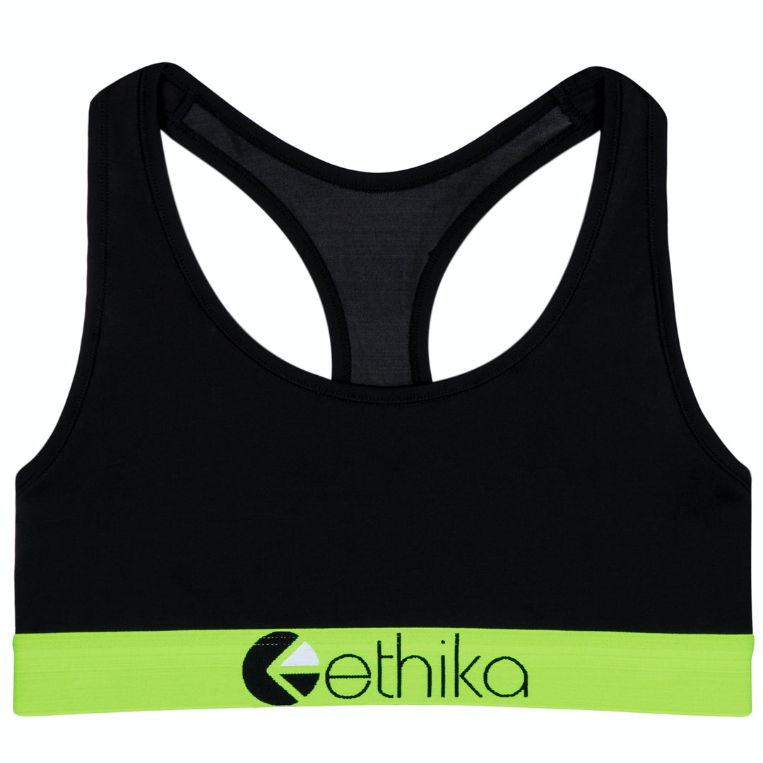 Womens Subzero Green/Black Sports Bra