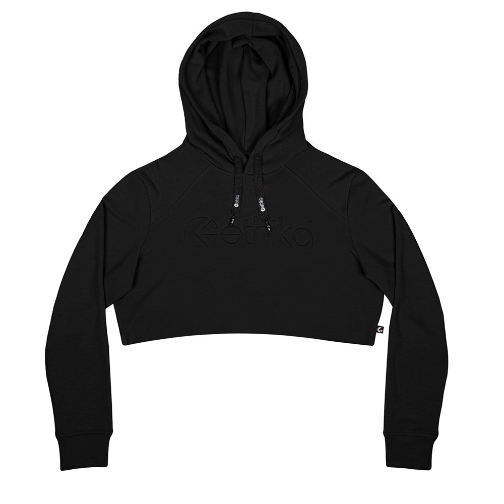 Women's Cropped Hoodie Black