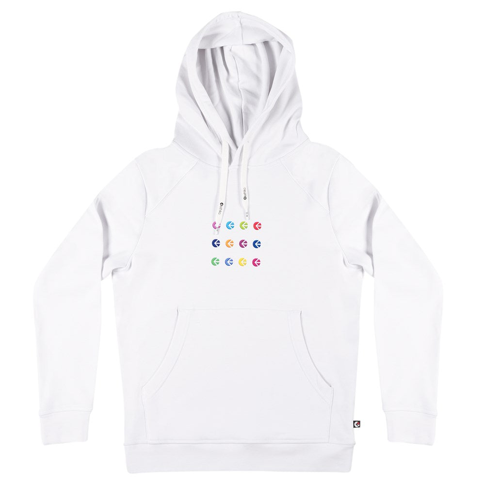 Womens Ethika Poetry Pullover Hoodie - White