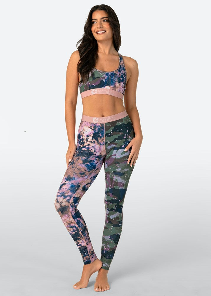 Womens Upcycled Camo Leggings