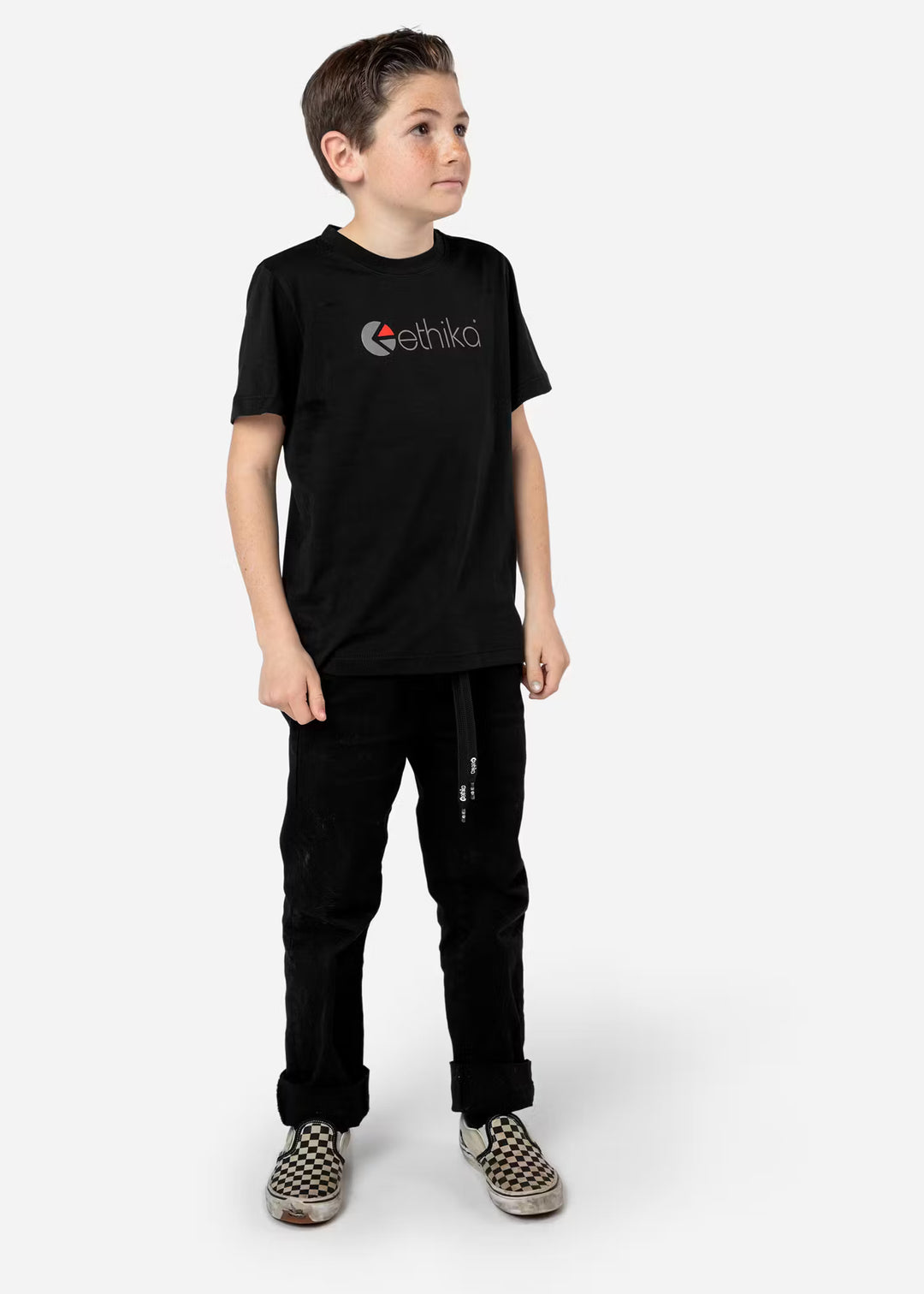 Boys Ethika Logo Tee - Black