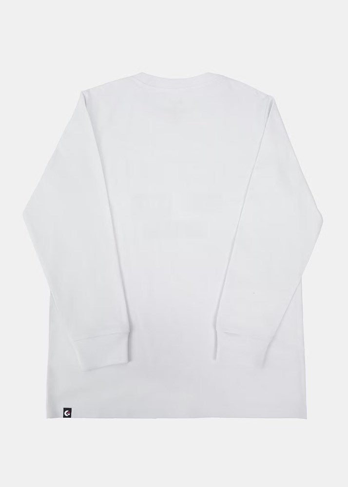 Boys Stamped Longsleeve Tee - White
