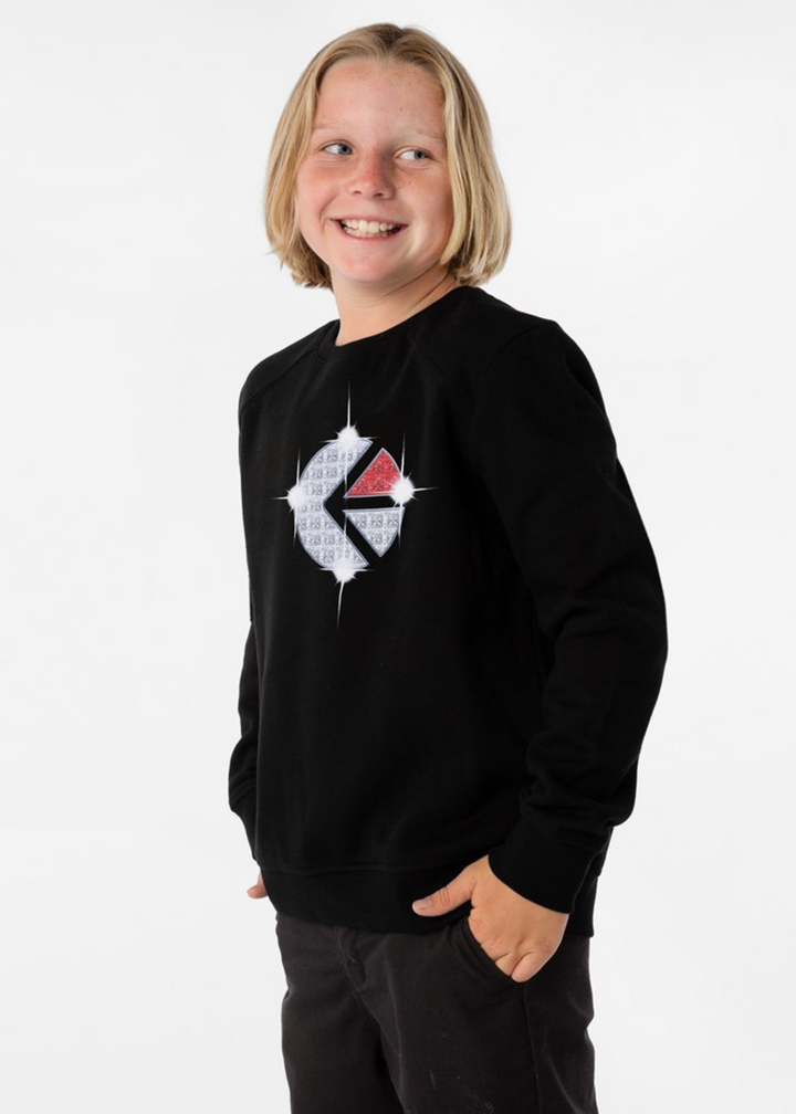 Boys Crew Neck Fleece - Familie Trophy Black