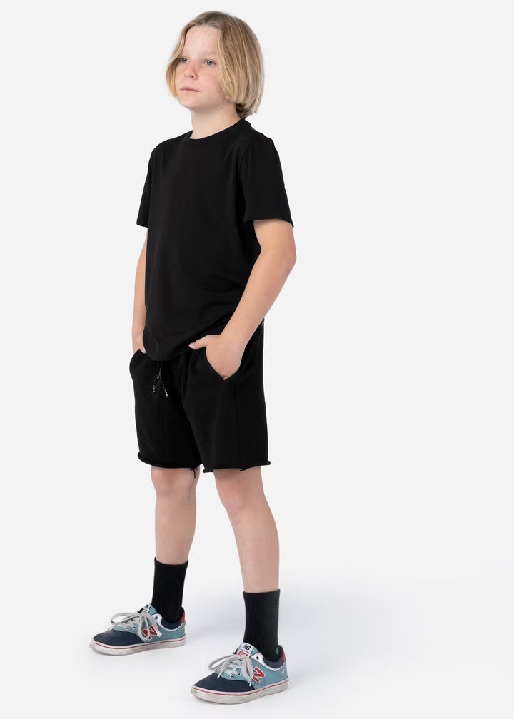 Boys Raw Edge Short - Black