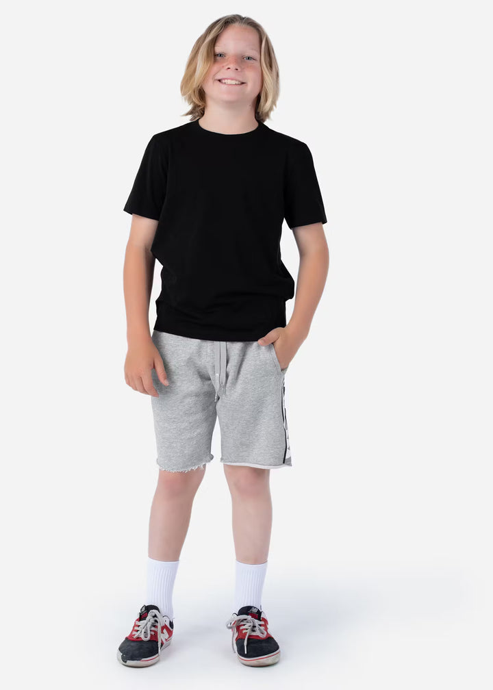 Boys Raw Edge Short - Bomber Grey / Black  / White