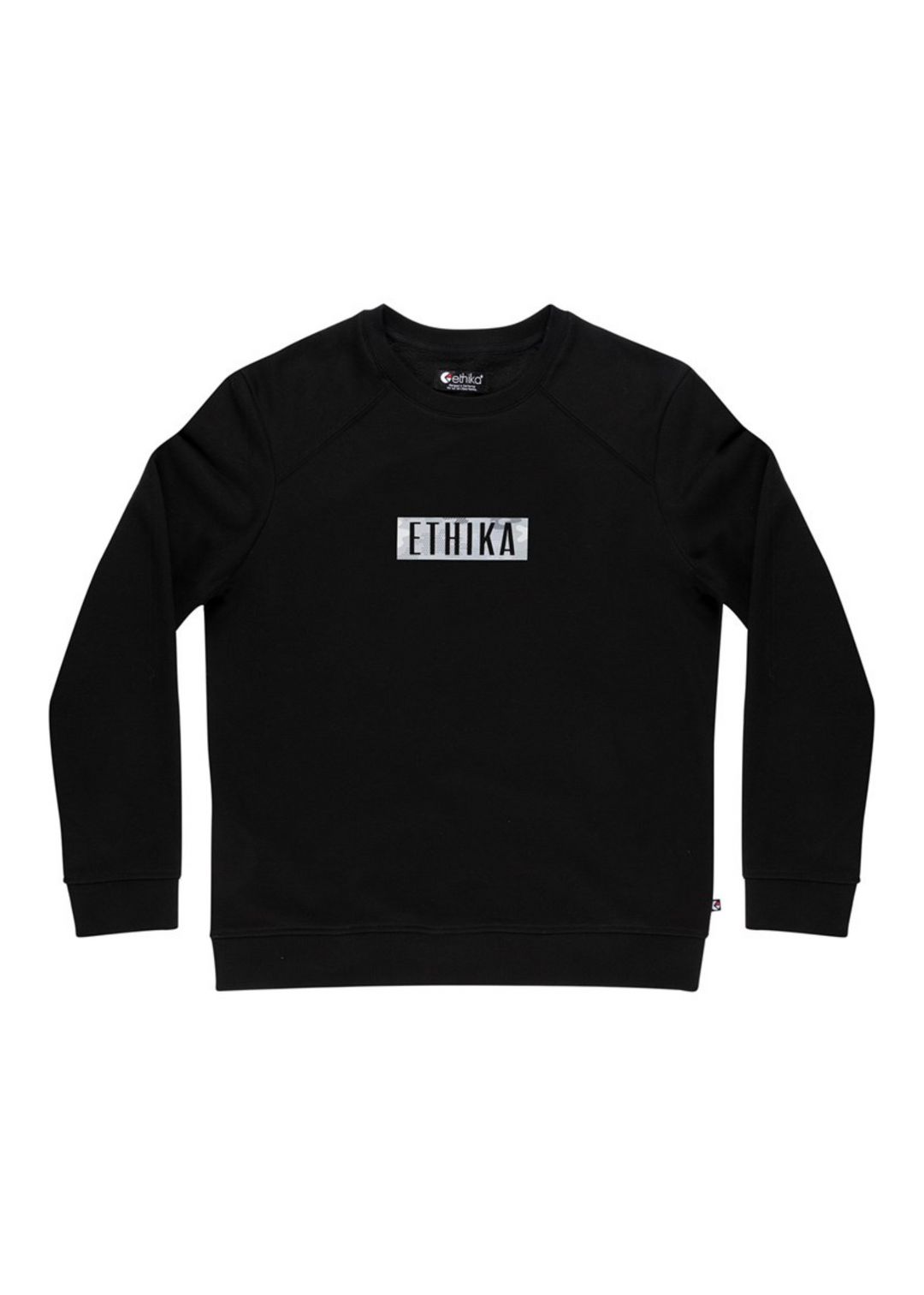 Boys Crew Neck Fleece - Snow Camo Imperial Black