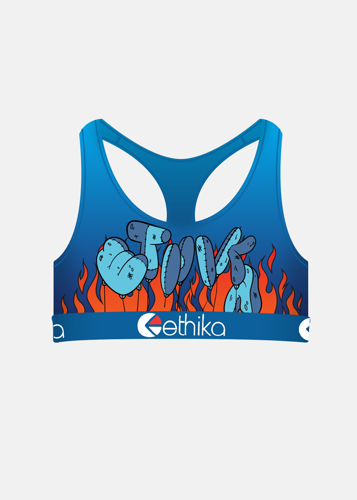 Girls Down In Flames Sports Bra