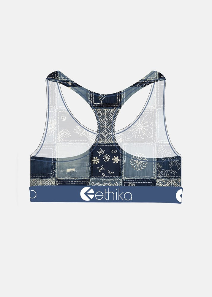 Girls Bomber Sashiko Sports Bra