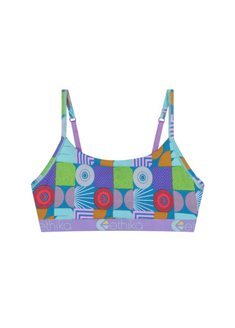 Abstract Gathering Girls Pullover Bra