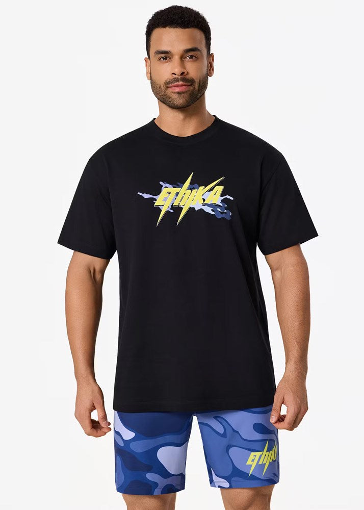 Mens Bolt Camo Tee - Black/Yellow