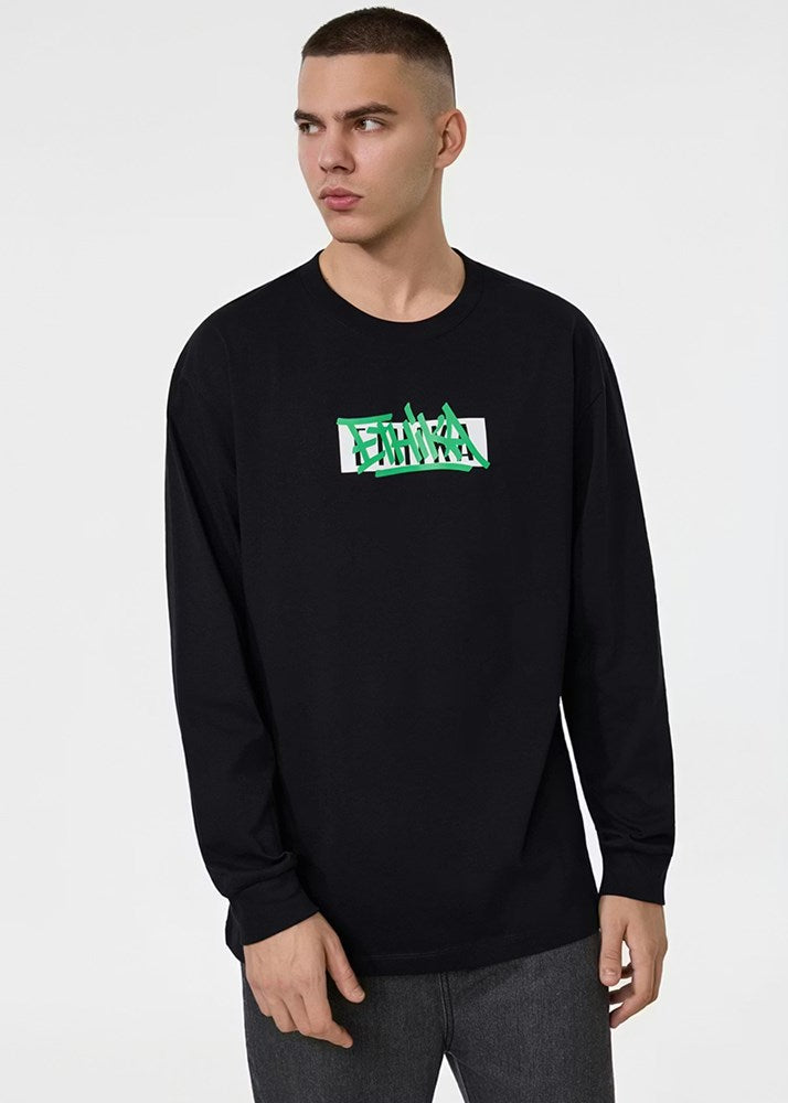 Mens Blastover Longsleeve Tee - Black
