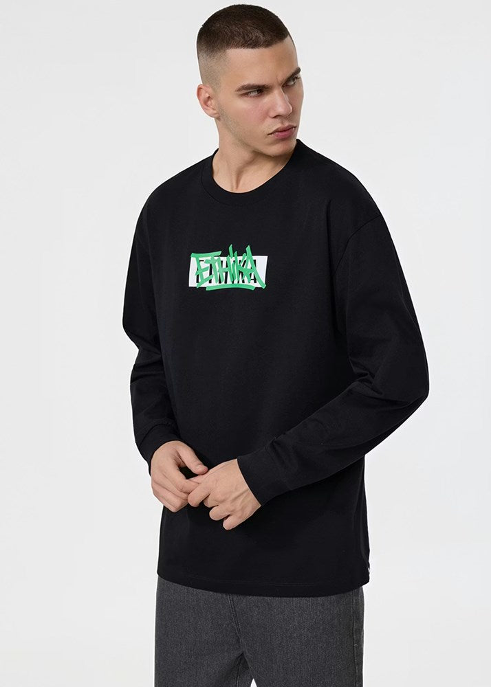 Mens Blastover Longsleeve Tee - Black