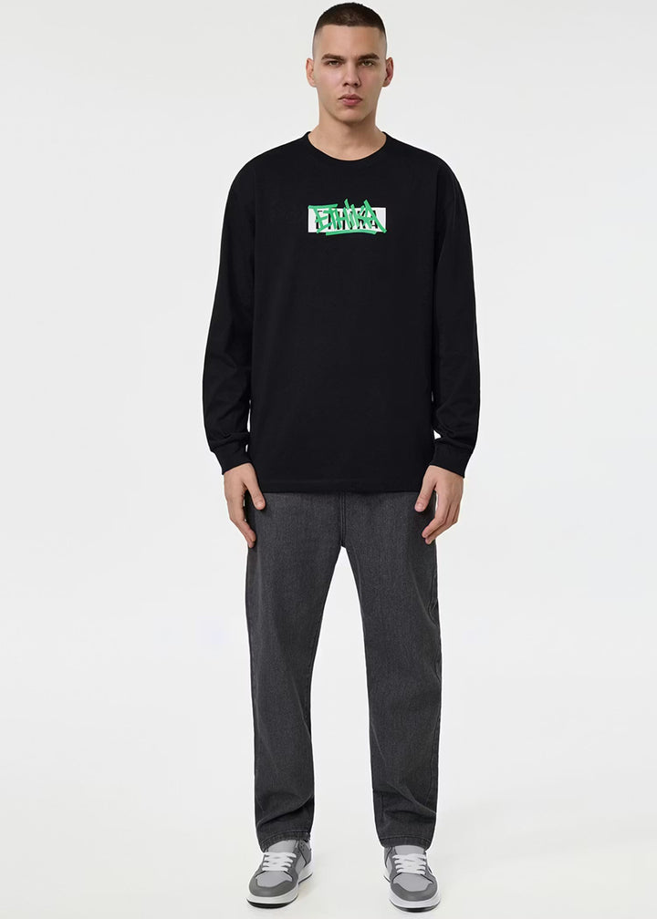 Mens Blastover Longsleeve Tee - Black