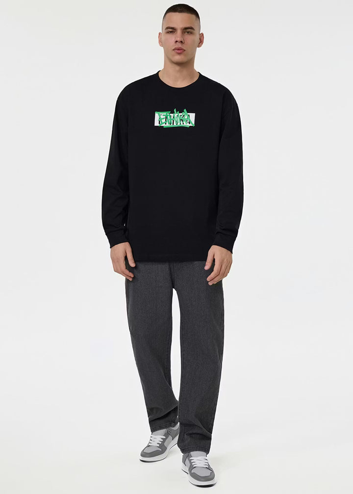 Mens Blastover Longsleeve Tee - Black