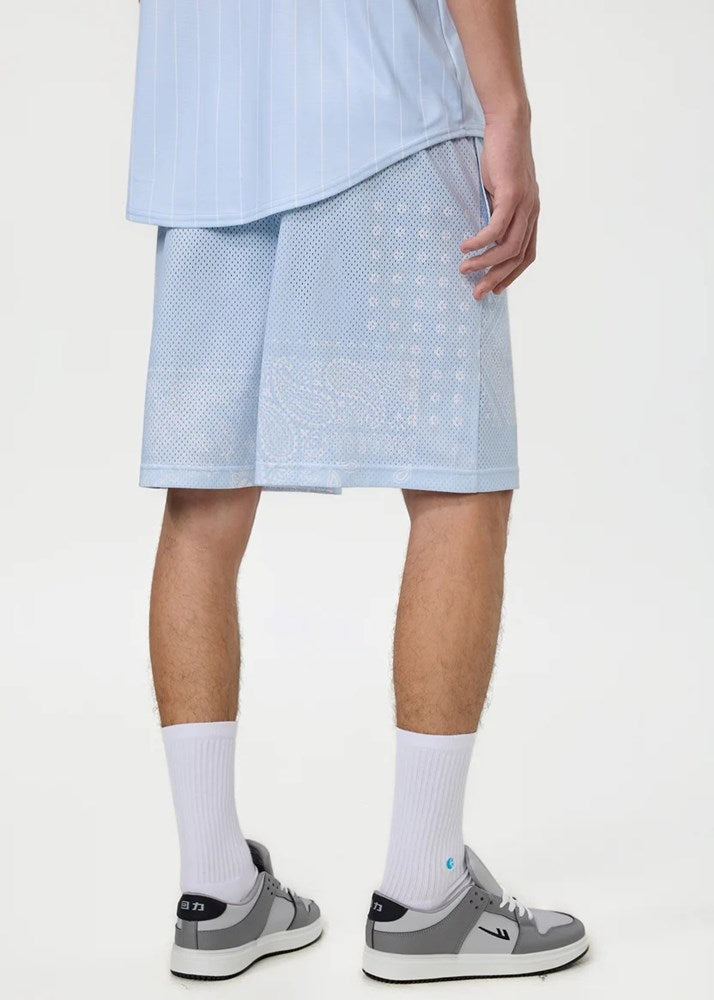 Mens Ice Paisley 7 Inch Basketball Short