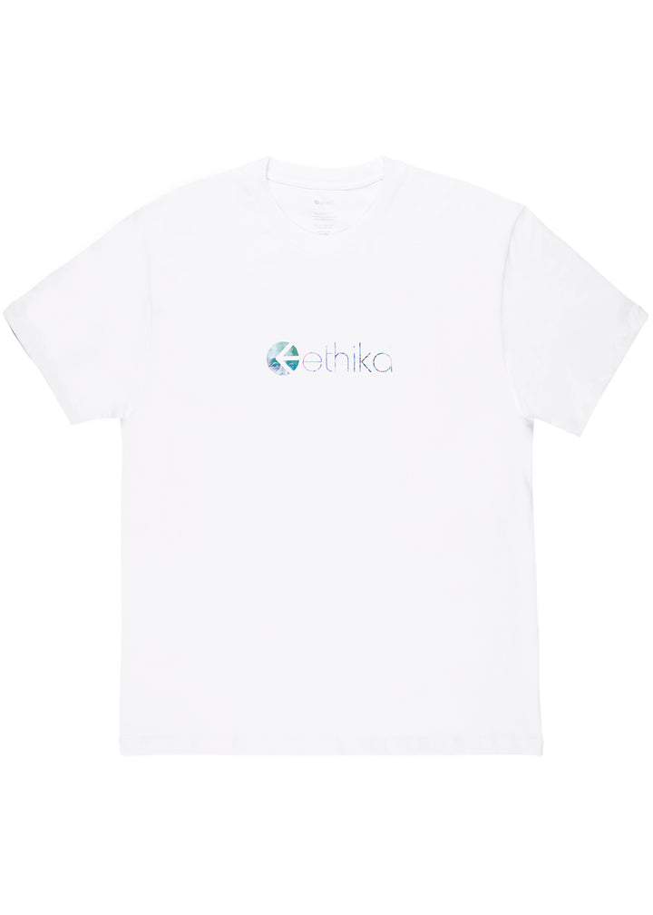 Mens Benji Glitchin Logo Tee - White