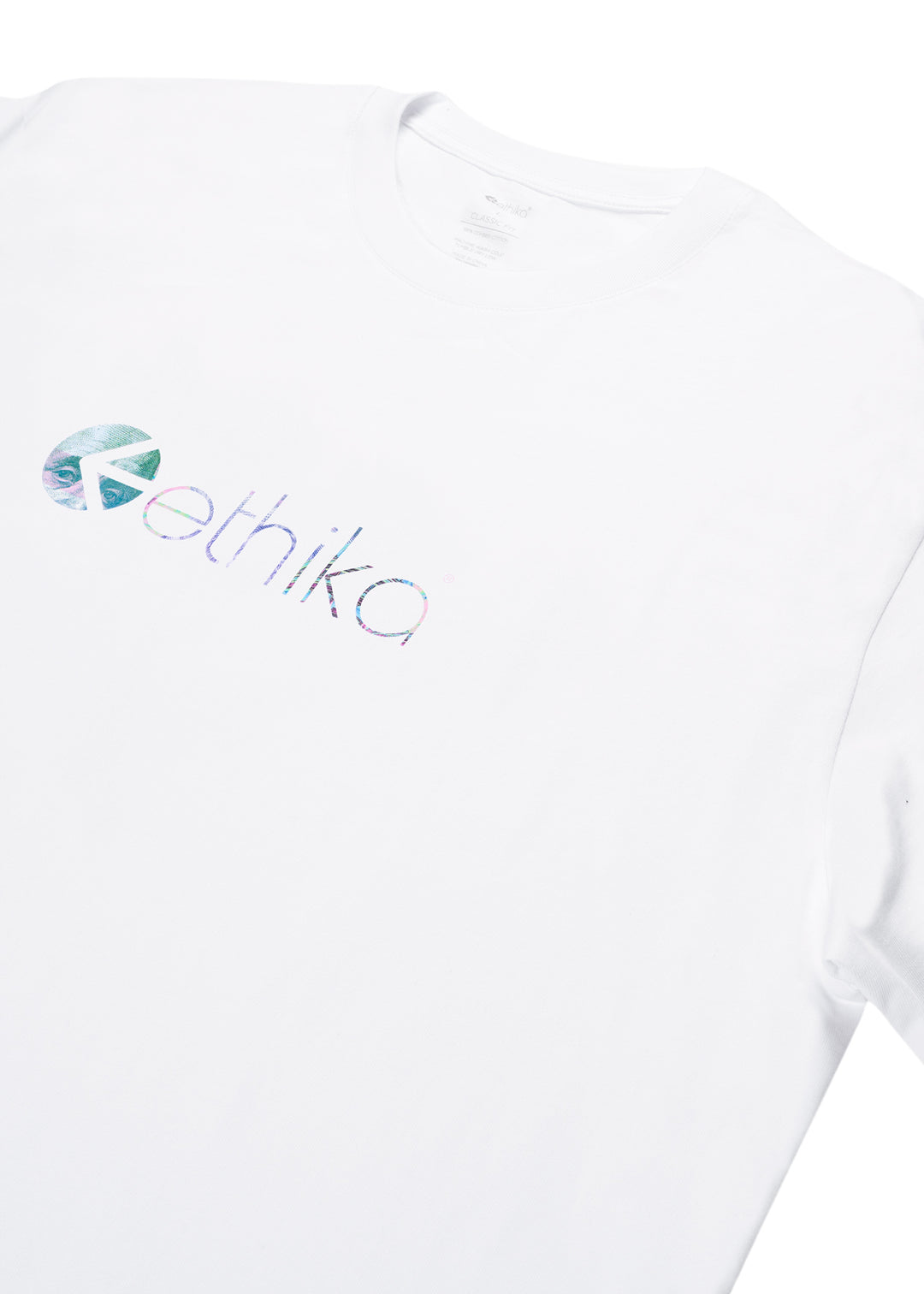 Mens Benji Glitchin Logo Tee - White