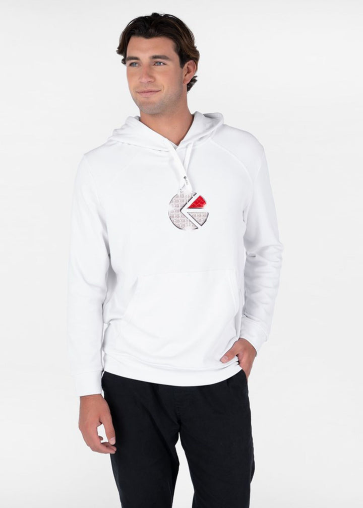 Mens Pullover Hoodie - Familie Trophy White