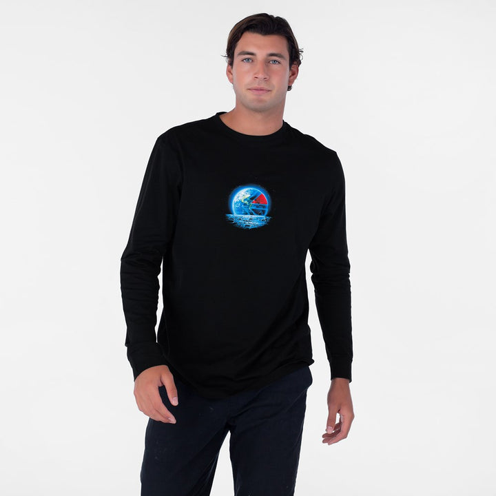 Mens The World Is Yours Longsleeve Tee - Black