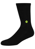 Black Crew Sock - Flo Green Logo
