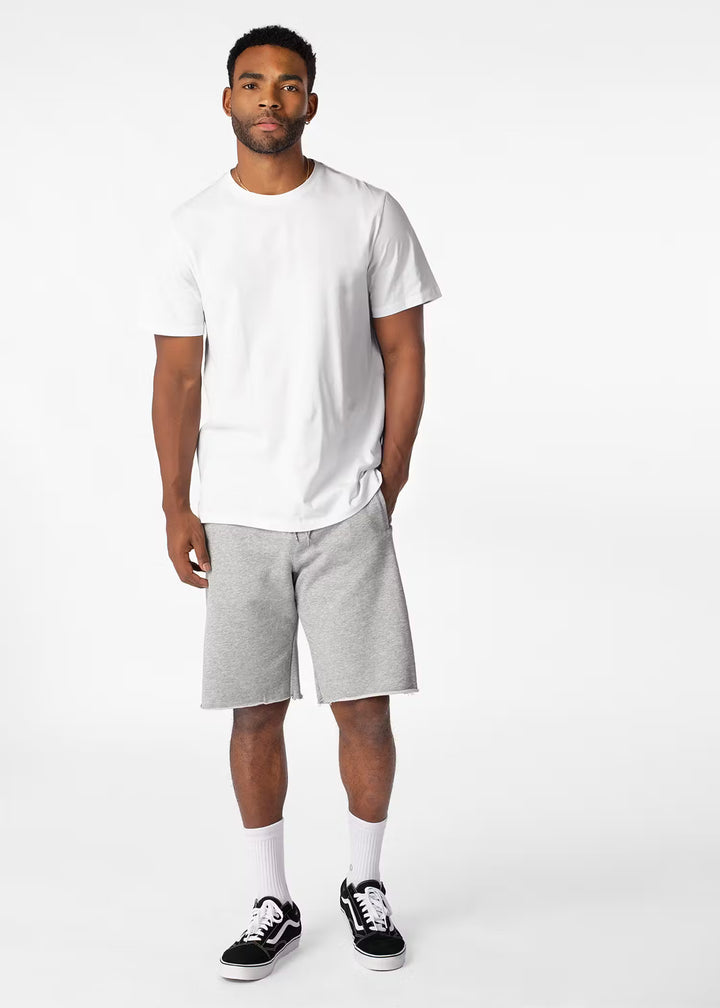 Mens Raw Edge Short - Heather Grey