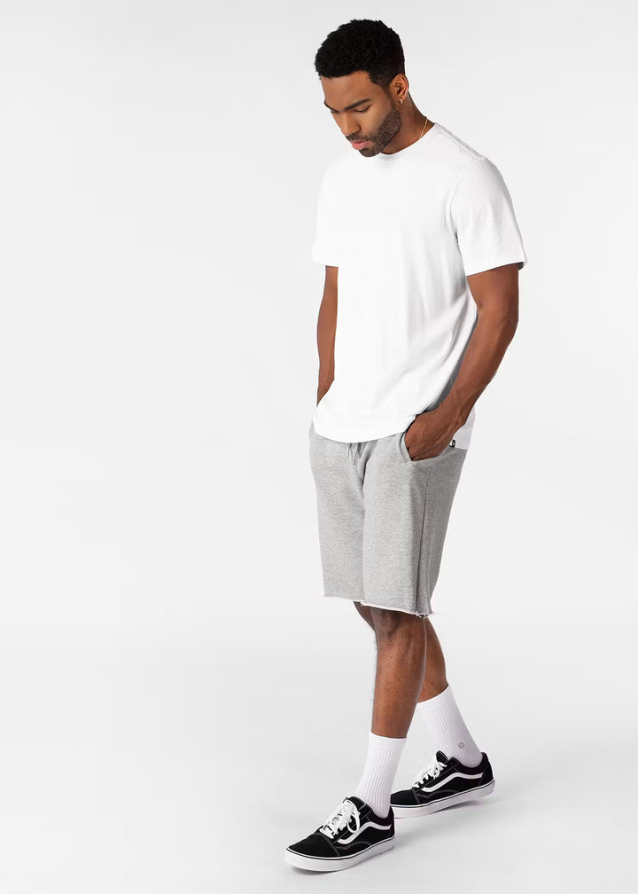 Mens Raw Edge Short - Heather Grey
