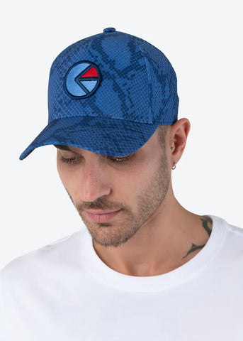 Athletic Dad Hat - Blue Python