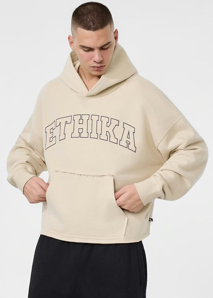 Unisex Comfort Teddy Hoodie - Cream