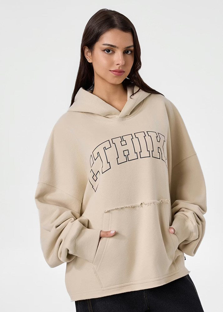 Unisex Comfort Teddy Hoodie - Cream