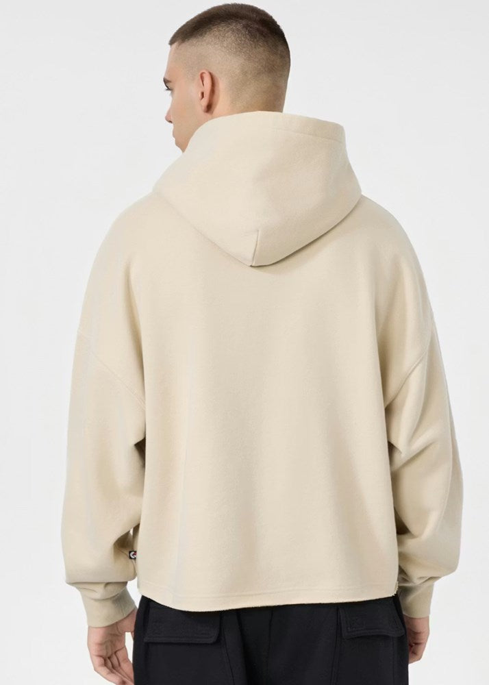 Unisex Comfort Teddy Hoodie - Cream