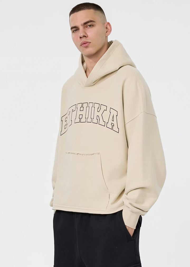 Unisex Comfort Teddy Hoodie - Cream