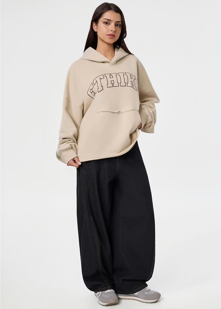 Unisex Comfort Teddy Hoodie - Cream