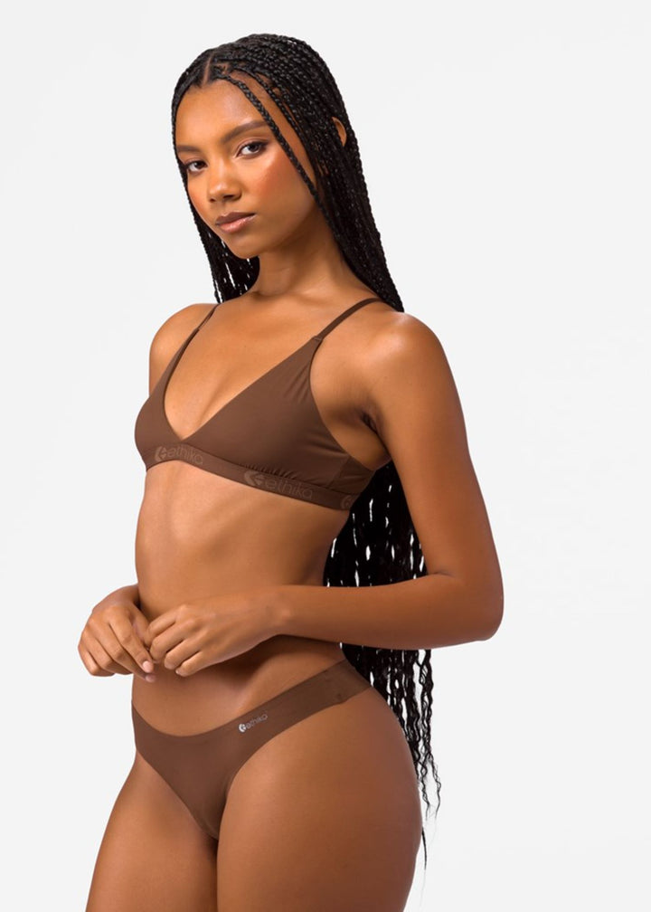 Seamless Triangle Bra - Truffle
