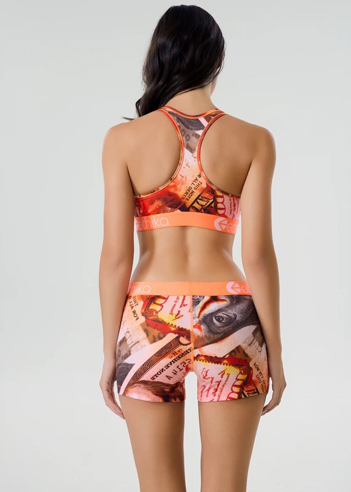 Womens Burnin' Hundreds Sports Bra