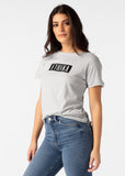 Womens Distressed Tee - Imperial Grey
