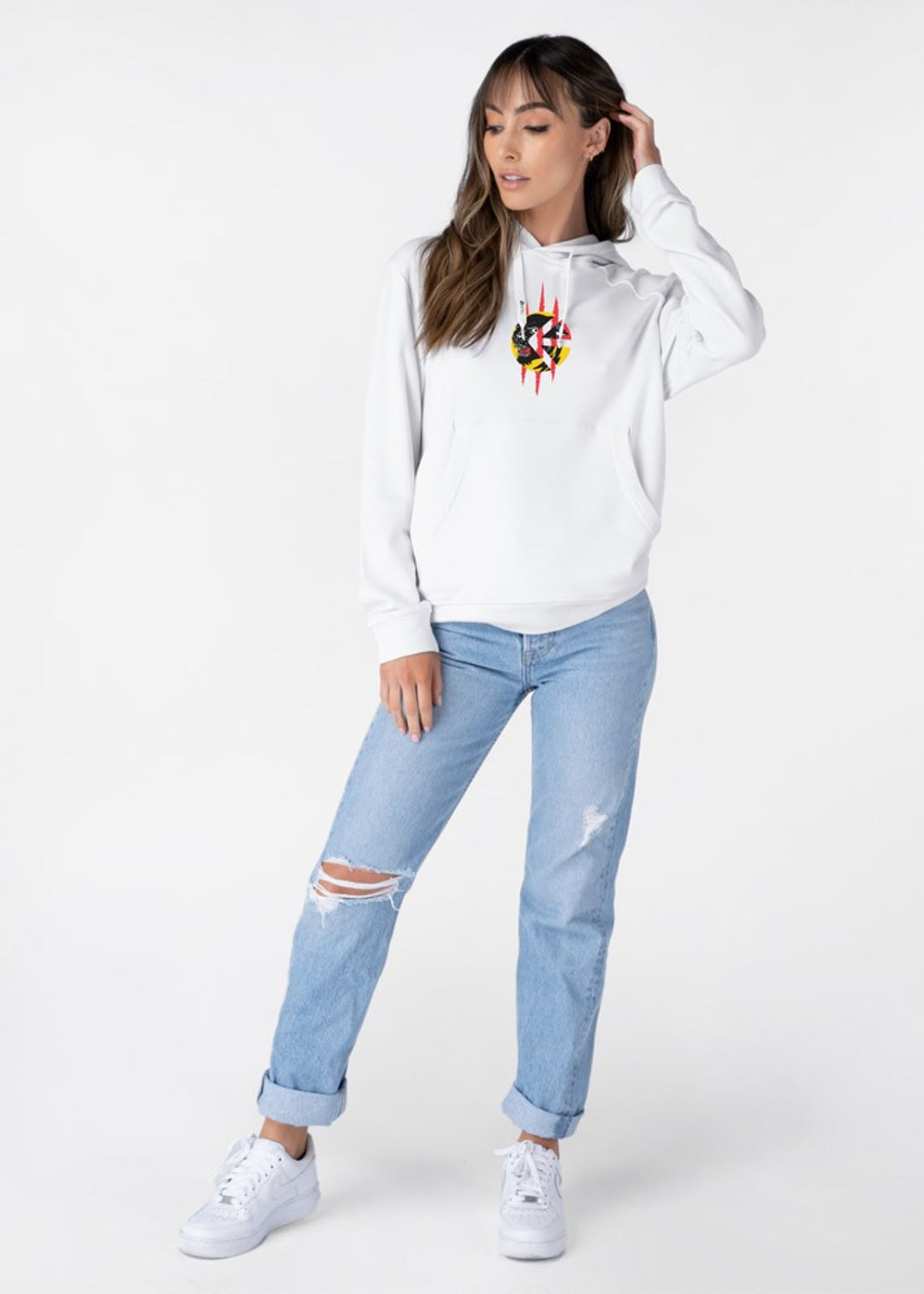 Womens Quick Strike Pullover Hoodie - White