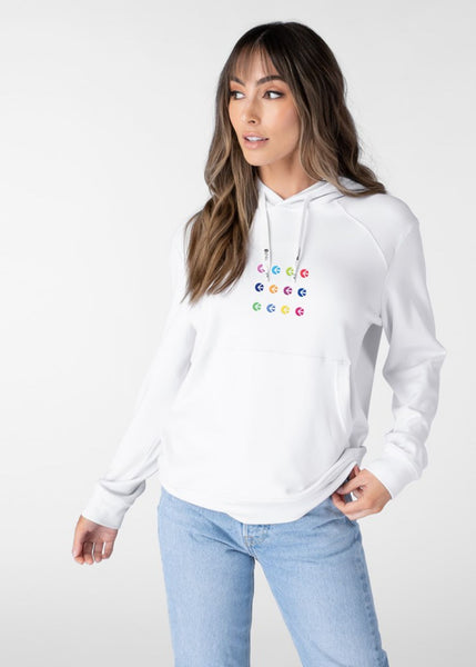 Womens Pullover Hoodie - Quick Strike White