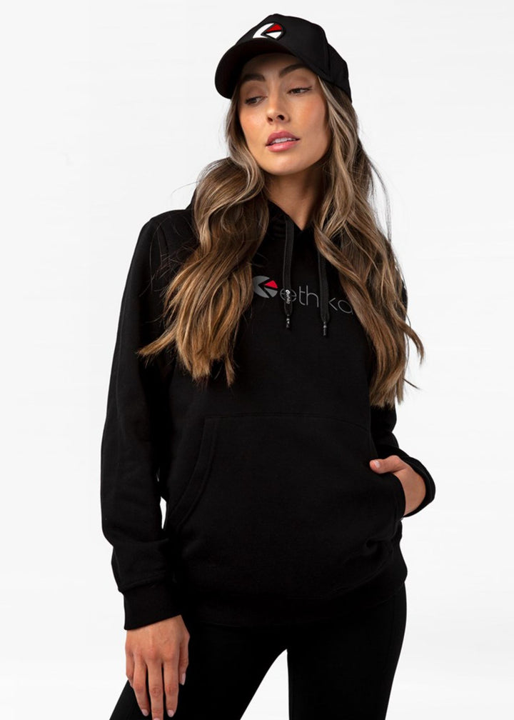 Womens Ethika Logo Pullover Hoodie - Black