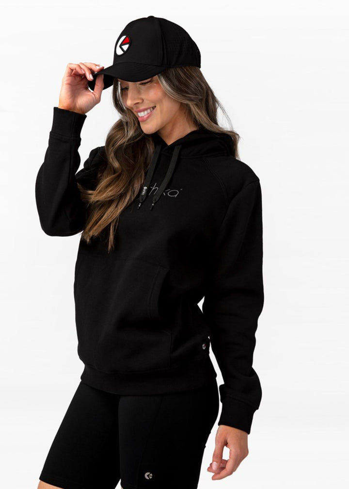 Womens Ethika Logo Pullover Hoodie - Black