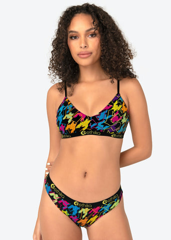 E Hounded V-Neck Bra
