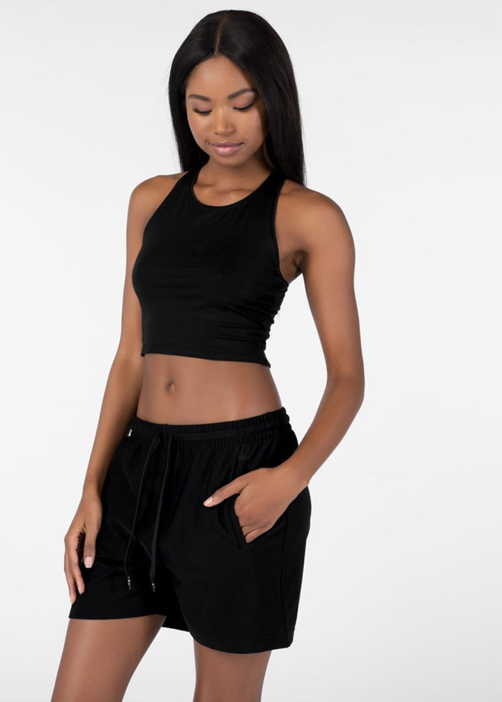 Womens Premium Sweat Short - Black