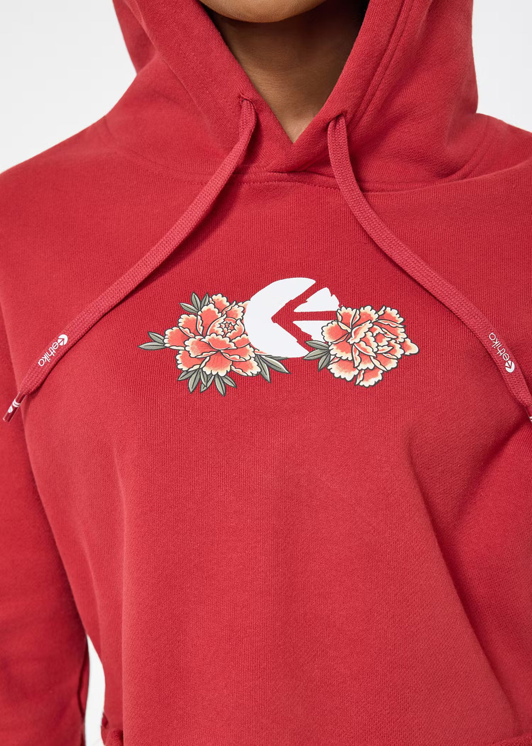 Womens Shogun Peony Crop Hoodie