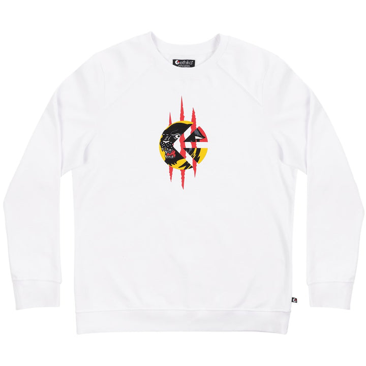 Mens Crew Neck Fleece - Quick Strike White
