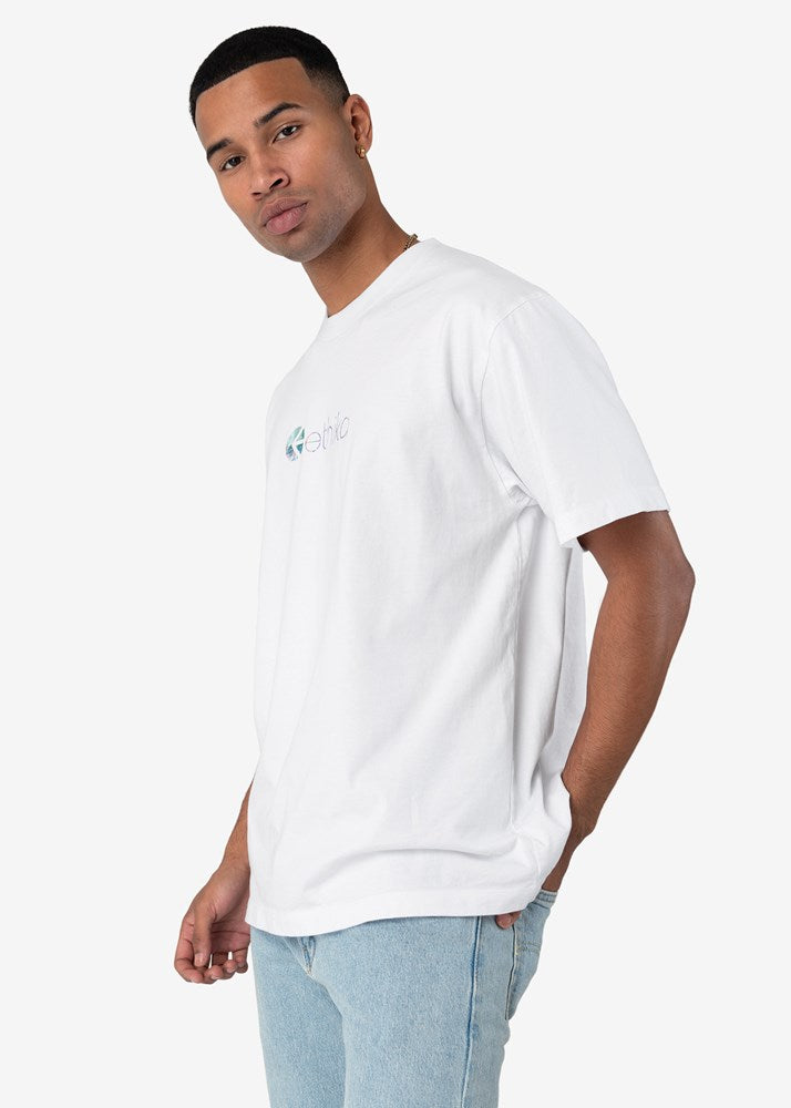 Mens Benji Glitchin Logo Tee - White