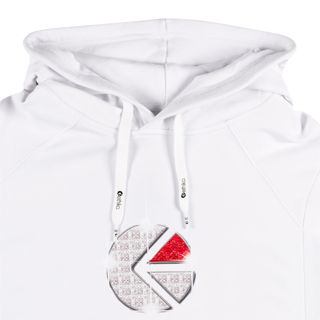 Mens Pullover Hoodie - Familie Trophy White
