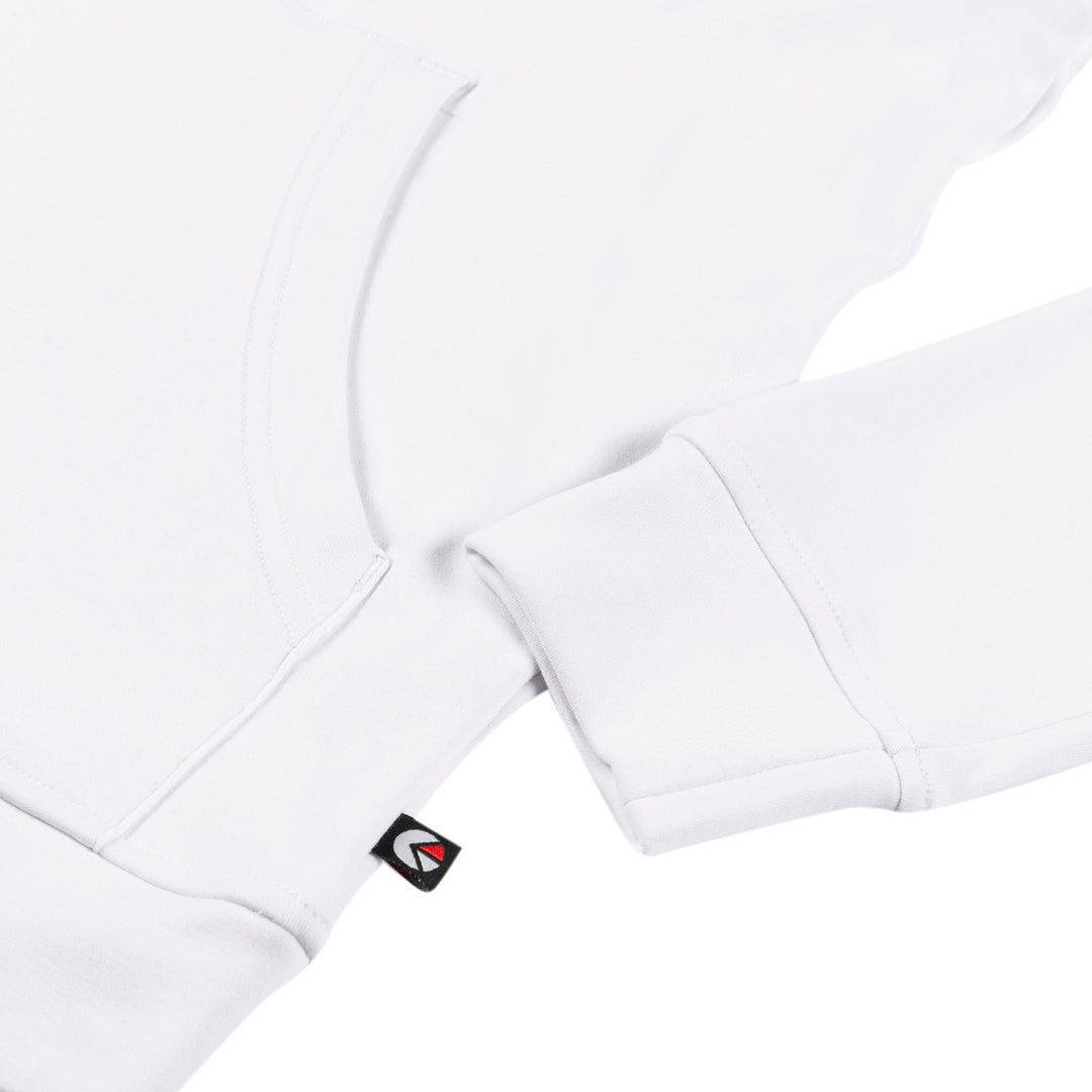 Mens Pullover Hoodie - Familie Trophy White